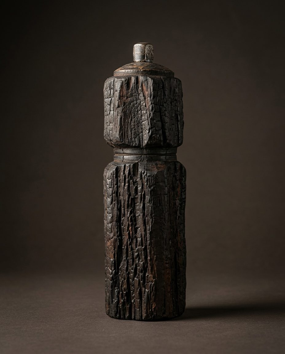 Sleeper handmade wooden pepper mill